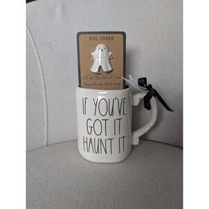 Rae Dunn If You've Got It Haunt It Mug Ghost Charm Halloween Spooky Season NEW‎